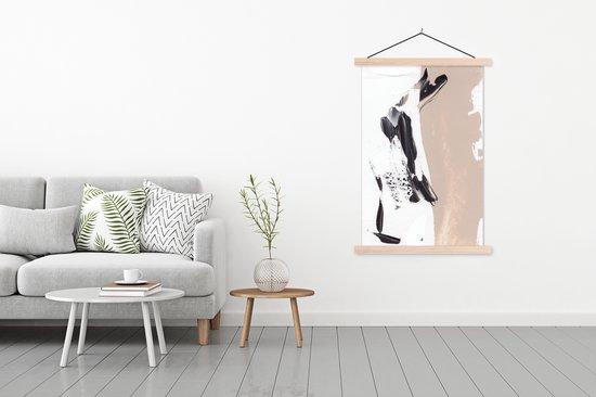 Porte-affiche avec affiche - Affiche scolaire - Peinture - Design - Abstrait - 120x180 cm - lattes vierges