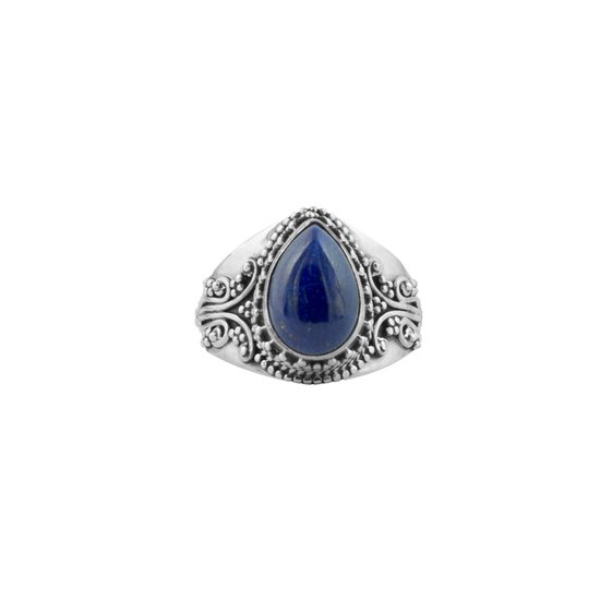 Jewelryz | Treasa | Ring 925 zilver met edelsteen lapis lazuli | 17.00 mm / maat 53