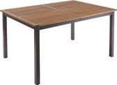 NATERIAL - table de jardin ORIS - 4 à 8 personnes - table de jardin extensible - 102/147 x 147 x 75 cm - aluminium - eucalyptus FSC - table à manger de jardin - table de terrasse - table en bois - table extensible