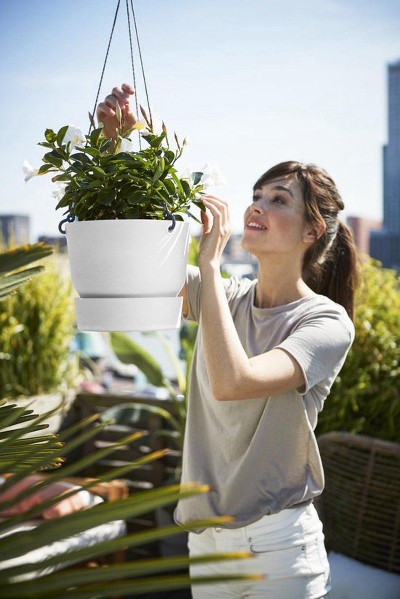 Elho Greenville Hanging Bowl 24 - Hanging Pot for Outdoor