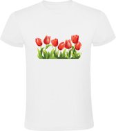 tulpen Heren t-shirt| tulp| bloemen| natuur | gras |Nederland|bloembol|