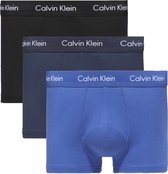 Calvin Klein - 3-pack Low Rise Trunk Boxershorts Zwart / Blauw / Blauw - 4KU - L