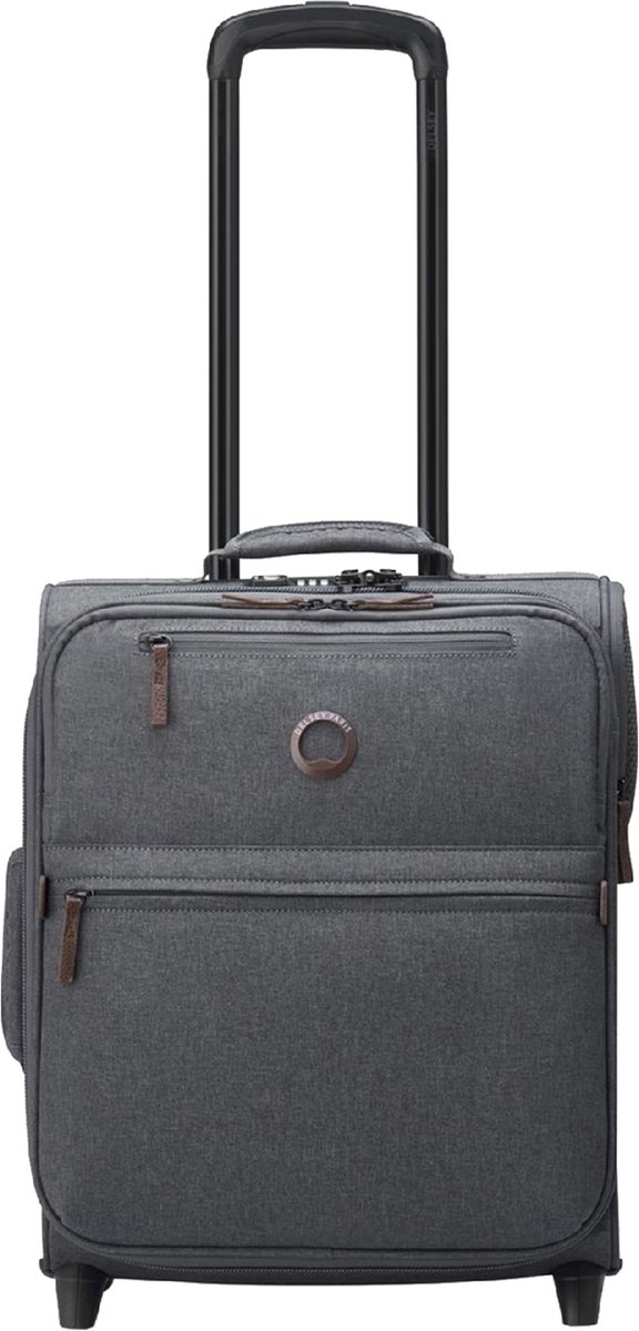Delsey Handbagage zachte koffer / Trolley / Reiskoffer - Maubert 2.0 - 45 cm - Grijs