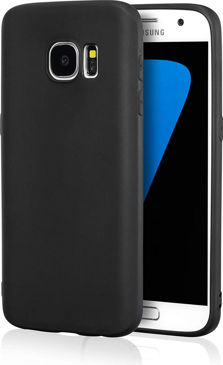 Samsung S7 Hoesje Zwart Siliconen Hoes Case Cover - Samsung Galaxy S7 Hoesje