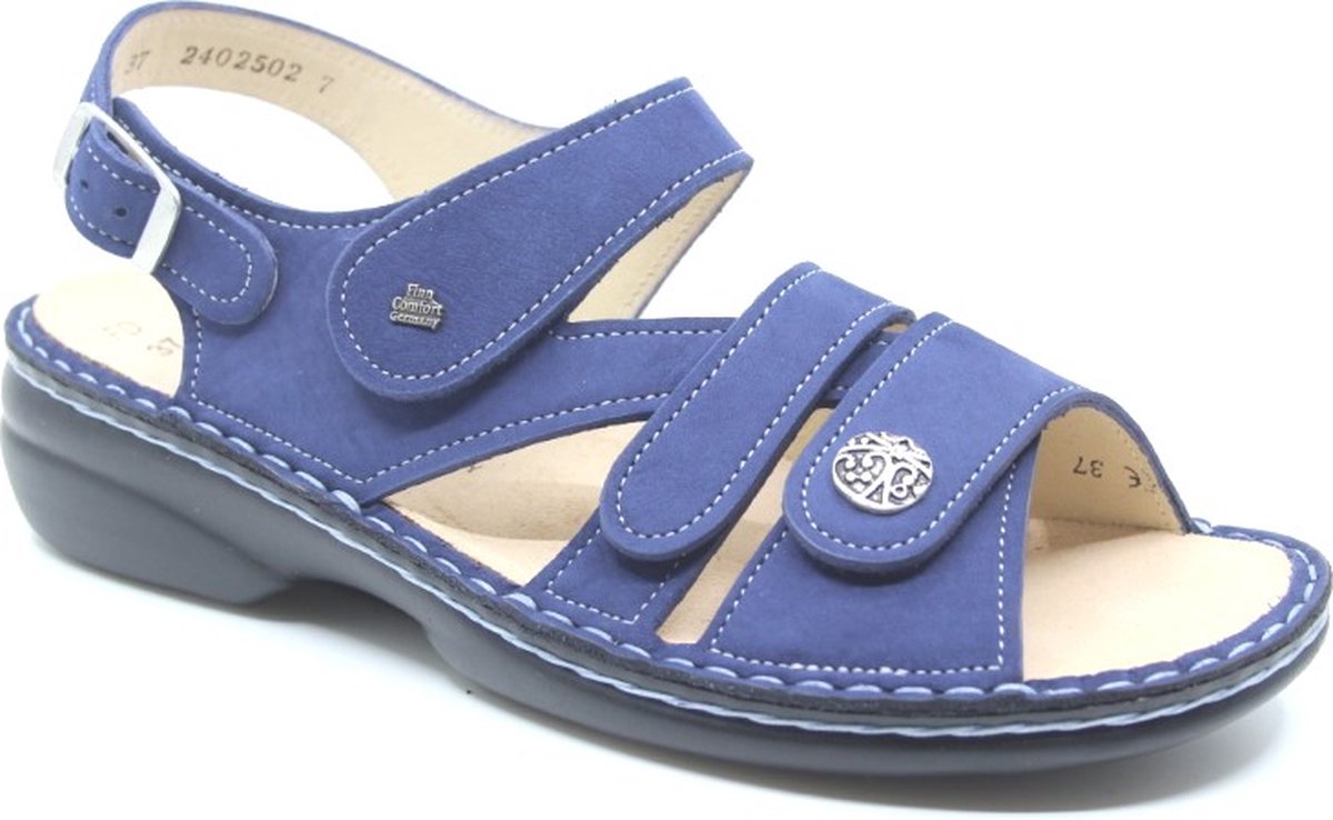 Finn Comfort, GOMERA, 02562-711047, Blauwe dames sandalen
