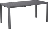NATERIAL - Table de jardin rectangulaire IDAHO - Table extensible - 110/162 x 82 x 75 cm - 4 à 6 personnes - Aluminium - Anthracite - Table à manger d'extérieur - Table extensible - Table de jardin - Extensible