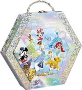 Totum Disney 100 glitter knutselkoffertje diamond painting - prinsessen en classics versieren met glitter strass steentjes jubileumeditie