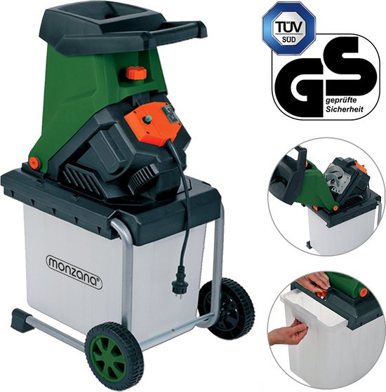 Gardebruk Hakselaar 2500W - Opvangbak 50L Elektrisch van Gardebruk — afbeelding 3