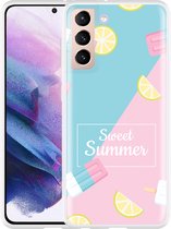 Hoesje Geschikt voor Samsung Galaxy S21 Sweet Summer