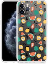 Geschikt voor Apple iPhone 11 Pro Hoesje Tropical Fruit - Designed by Cazy