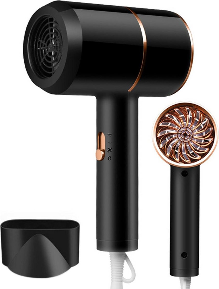 Mini Reishaardroger - Compacte reisfohn - Zwart - Lichtgewicht