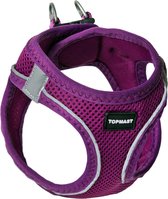 Topmast Airmesh Hondentuig - Click & Go - Paars - XL - Reflecterend - Harnas Hond - Hondentuigje - Hondenharnas - Voor Puppy, Kleine, Medium en Grote Hond