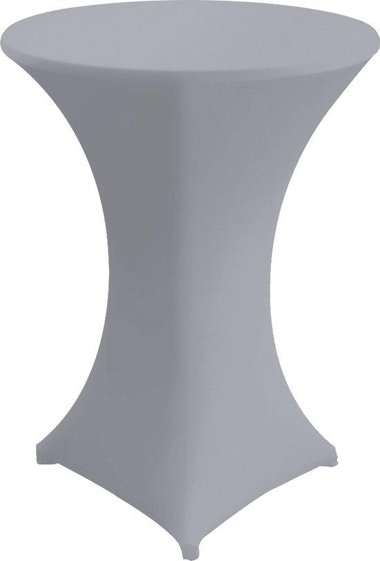 Wicotex- Jupe de table haute - Housse table haute 80x110cm grise - Housse adaptée à la restauration - Décoration de fête - Événements- Cocktail