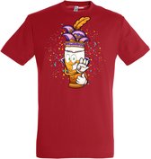 T-shirt Alave Bières | Carnaval | Déguisements Femme Homme | Rouge | taille XS