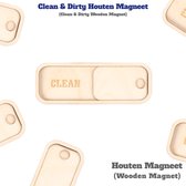 DIRTY CLEAN SLIDING MAGNET - Vaatwasser Clean Dirty Sign Magnet Houten Magnetisch Keuken Decor Wasmachine Reinigingstips Home Decor Magneet