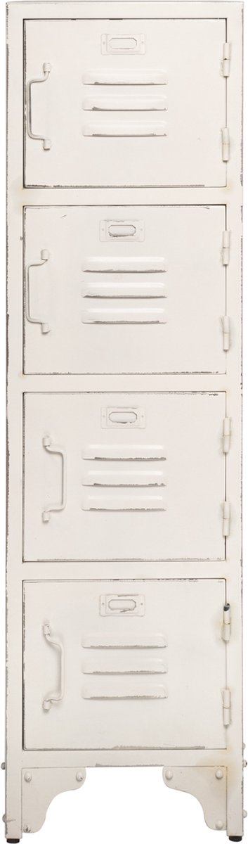 Lockerkast Wit - Locker Met 4 Deuren - Lockerkast metaal