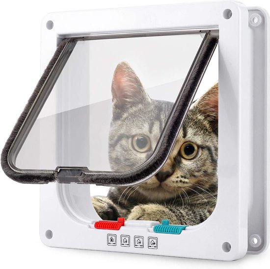 DOWO® - Kattenklep - Kattenluik - Kattenluikje - 4-weg magneetsluiting  huisdierklep,... | bol.com