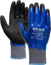 OXXA Full-Nitrile 14-650 handschoen XXL Oxxa - Blauw/zwart - Nitril/Nylon - Gebreid manchet - EN 388:2016