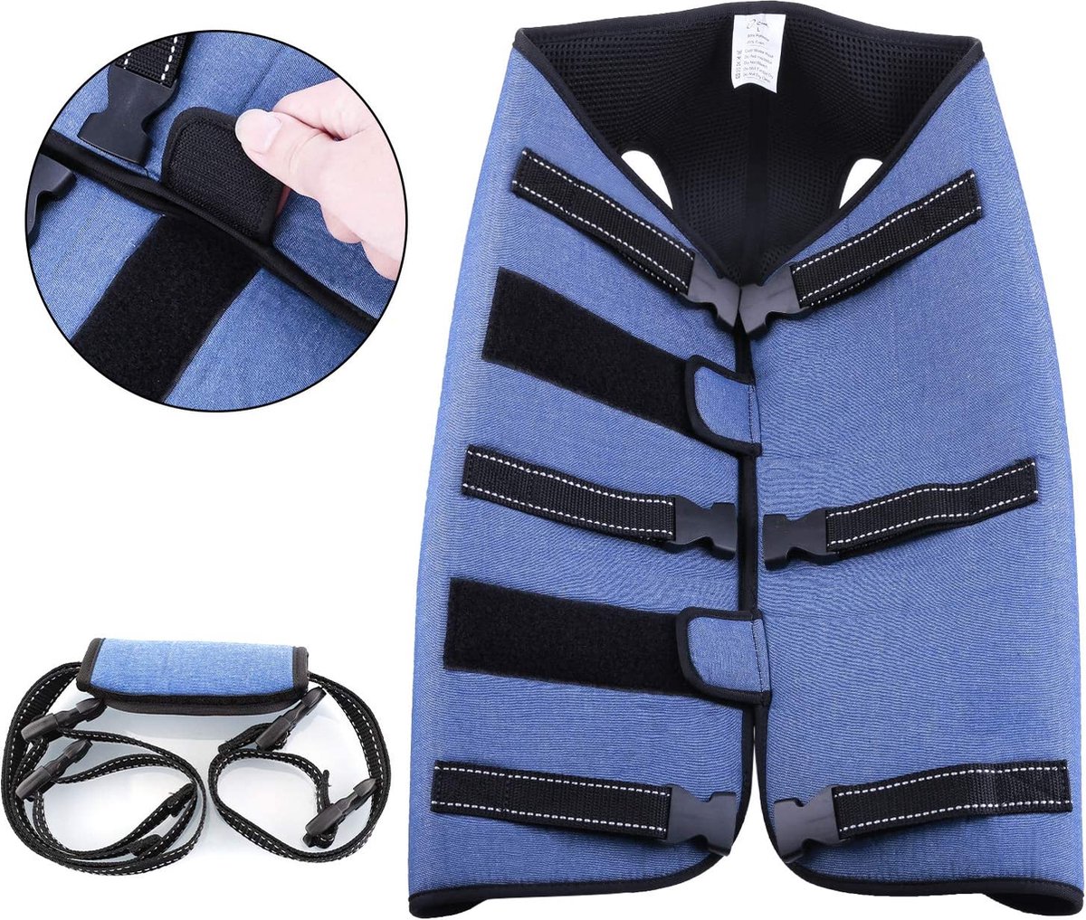 Premium FlexMesh Harnas Zwart voor korte en compacte honden Premium FlexMesh Harnas Zwart voor korte en compacte honden