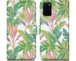 Cadorabo Hoesje geschikt voor Samsung Galaxy S20 PLUS - Design Groen Regenwoud No. 8 - Beschermhoes Case Cover met magnetische sluiting, standaardfunctie en kaartvakje