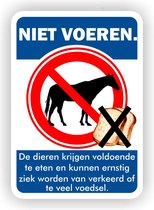 Paarden niet voeren sticker.