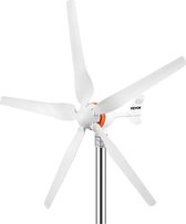 Novoz Windmolen Generator - Stroomgenerator - Windturbine - Windmolen - Windenergie - 5 Bladen - 500W - Wit