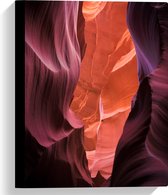 WallClassics - Canvas - Antelope Canyon Ravijn - 30x40 cm Foto op Canvas Schilderij (Wanddecoratie op Canvas)