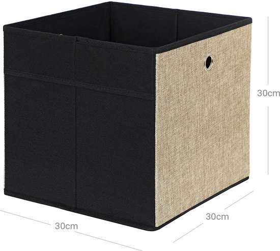 Mangata 25|28|30|33cm Stofopbergdozen, set van 4 opbergdozen (28 x 28 x