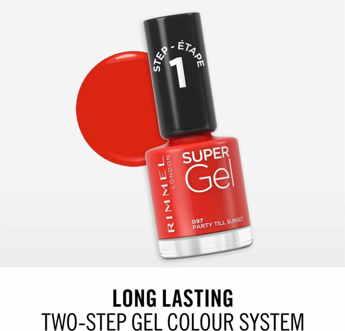 Rimmel London Super Gel Nagellack 97 Party Till Sunset – 12 Ml, Langanhaltender Gel-Effekt