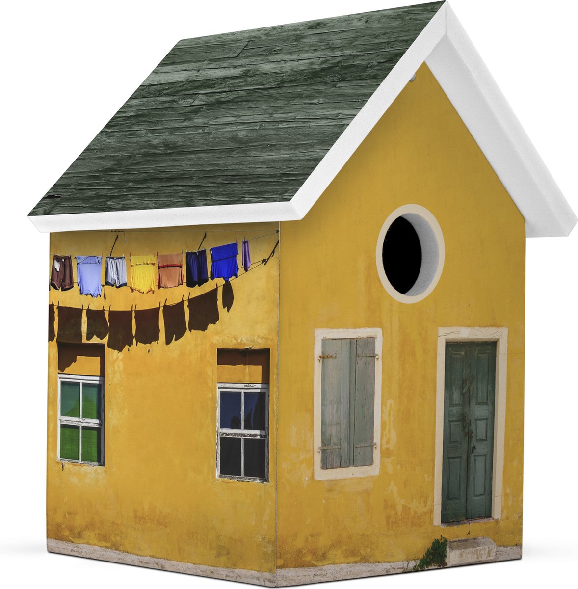 Milieuvriendelijk Vogelhuisje - Yellow Smile Handgemaakt - L15 x B15 x H20 cm