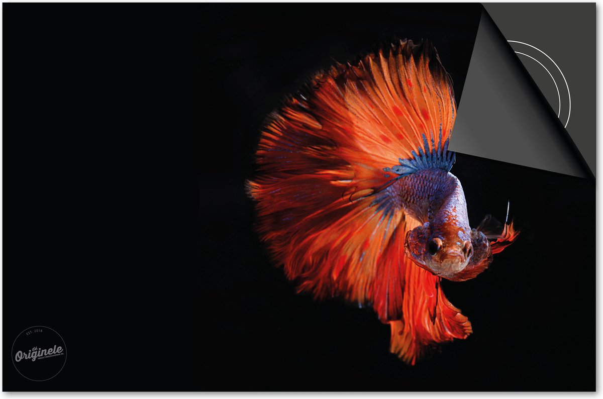 Inductie beschermer 76x51,5 - afdekplaat inductie mat - Dietrix Kookplaat beschermer - DELUXE - Under the Sea - Rode Vis
