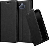 Cadorabo Hoesje voor Sony Xperia 10 PLUS in ZWARTE NACHT - Beschermhoes met magnetische sluiting, standfunctie en kaartvakje Book Case Cover Etui