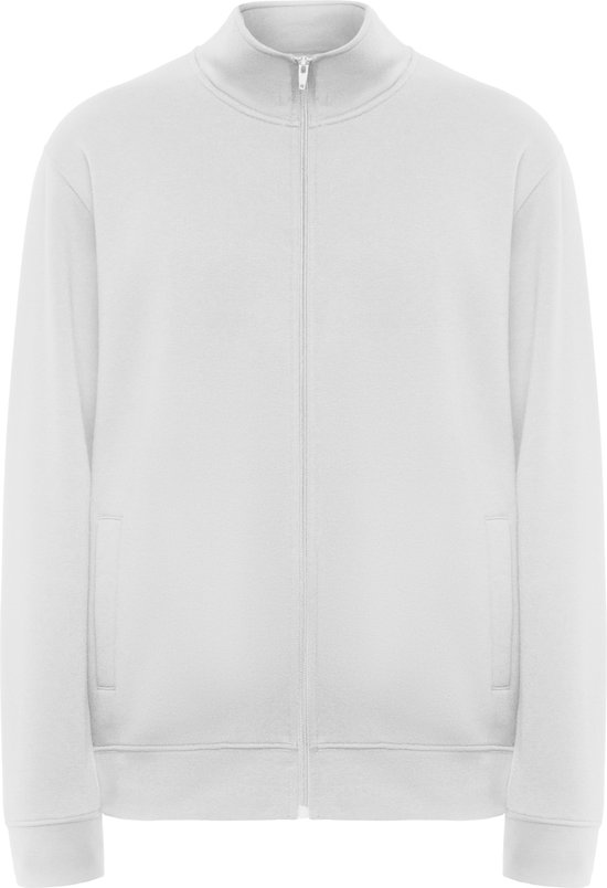 Wit sweatshirt met rits en opstaande kraag model Ulan merk Roly maat L