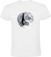 Giraffe T-shirt Heren | maan | landing | fiets | giraffe | dier | onderweg