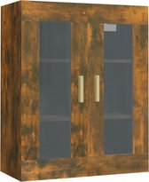 vidaXL Hangkast Riga Zwart Eiken 20 x 29,5 x 80 cm Bewerkt hout