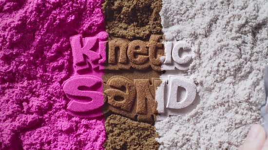 Kinetic Sand SABLE MAGIQUE - - COFFRET CHÂTEAU-BAC À SABLE 454 G + 4  ACCESSOIRES - Sable Cinétique et Coloré - Alternative Pâte