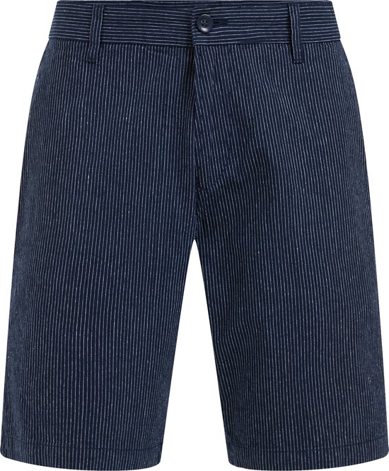 WE Fashion Heren regular fit chinoshort met dessin