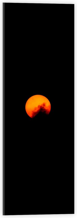 WallClassics - Acrylglas - Rood Oranje Zon - 20x60 cm Foto op Acrylglas (Met Ophangsysteem)