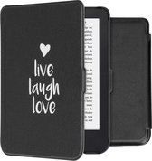 Hoesje geschikt voor Kobo Clara 2E E-reader - iMoshion Design Slim Hard Case Bookcase - Ook geschikt voor Tolino Shine 4 - Live Laugh Love