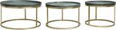 PTMD Fenn Gold alu coffee table iron stand round SV3