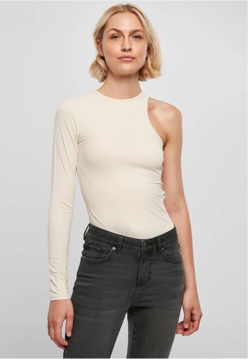 Urban Classics Organic Stretch Asymmetric Bodysuit XS Ivoorkleurig