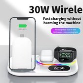 Chargeur sans fil 3-en-1 BAIKTECH (chargeur rapide 15W) - Galaxy Buds - Chargeur sans fil Qi Station Phone GSM - Samsung - Android