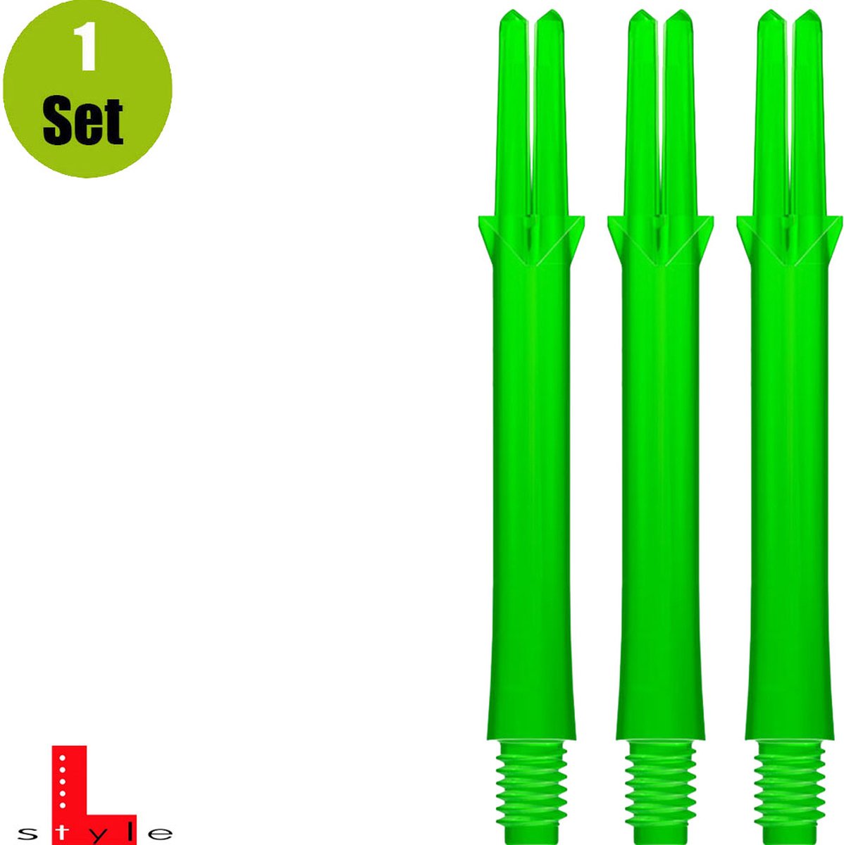 L-Style L-Shaft Locked Straight Green - Dart Shafts Medium 330