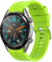 Strap-it Smartwatch bandje 20mm - siliconen stripe horlogeband geschikt voor Polar Ignite / Ignite 2 / Unite / Pacer - Amazfit GTS / Bip / GTR 42mm - Huawei Watch GT 2 42mm / GT 3 42mm / GT 3 Pro 43mm - lime