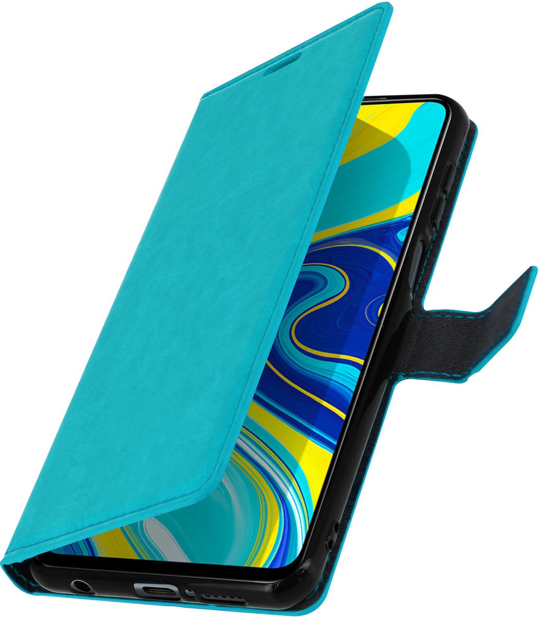 Redmi Note 9 Pro Max/9 Pro/9S Wallet Case Kaarthouder turquoise
