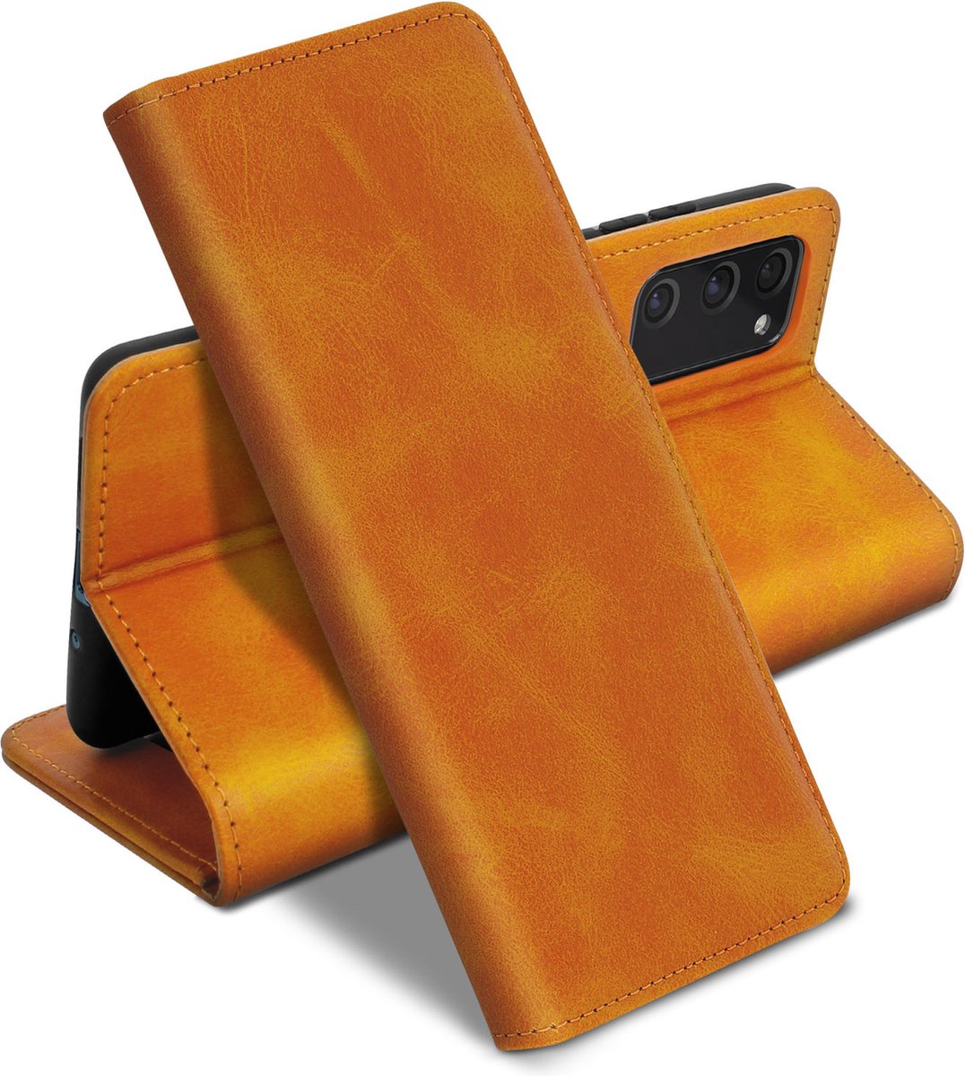 Geschikt voor Samsung Galaxy S20 FE Wallet Videohouder Magnetisch Tab Camel
