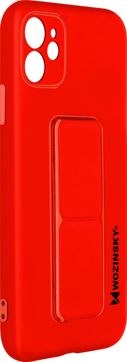 Wozinsky vouwbare magnetische steun iPhone12/12 Pro silicone hoes rood