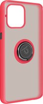 Geschikt voor Apple iPhone12 Pro Max Bi-materiaal Case Ring Video-Ondersteuning rood
