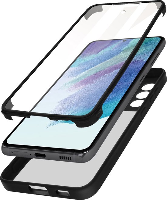 Coque intégrale Convient pour Samsung Galaxy S21 FE Dos en plexiglas, noir