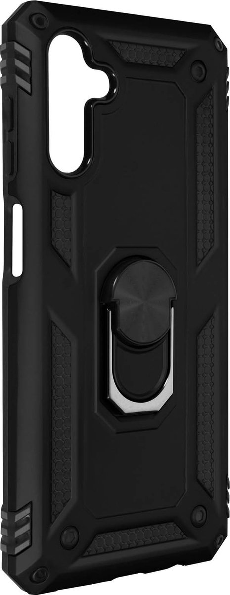Geschikt voor Samsung Galaxy A13 5G/A04s Hybrid Case Video Support Ring zwart